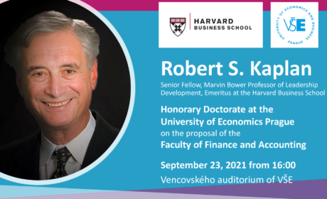 VŠE Will Award Honorary Doctorate to Robert S. Kaplan /23. 9./