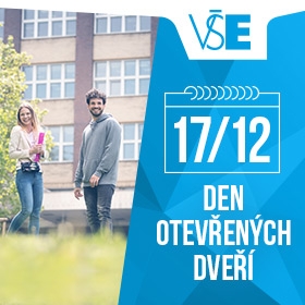 VŠE zve zájemce o bakalářské a navazující magisterské studium na den otevřených dveří /17. 12./