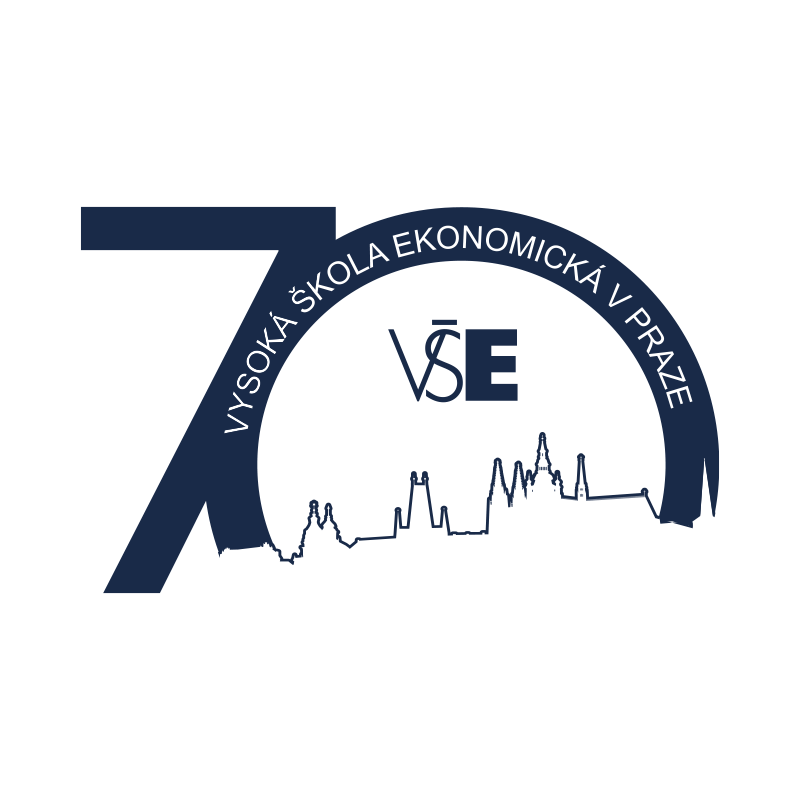 VŠE 70 let - logo modré